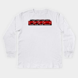 Four generations of the iconic japan roadster Kids Long Sleeve T-Shirt